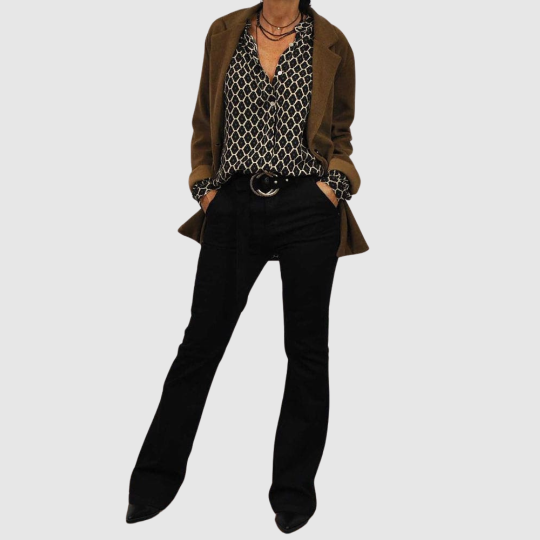 Clotilde™ | Chemisier géométrique premium