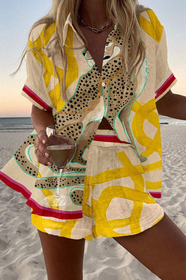Linen Set | Cheetah Print