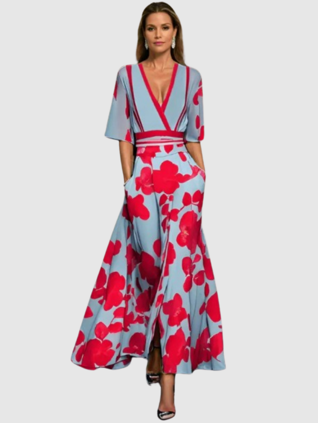 Dress | Elegant Floral Premium Fabric