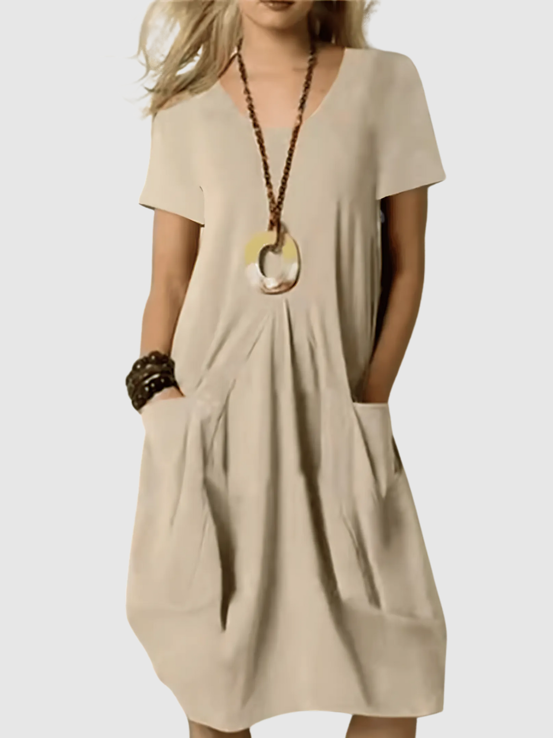 Catia™ | Robe à manches courtes avec poches 