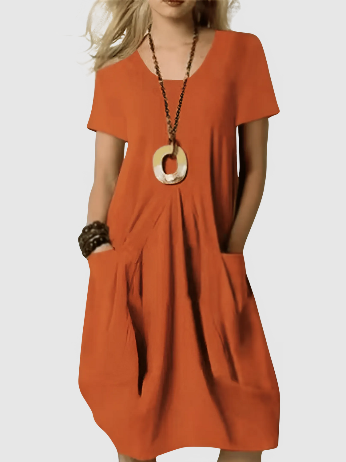 Catia™ | Robe à manches courtes avec poches 