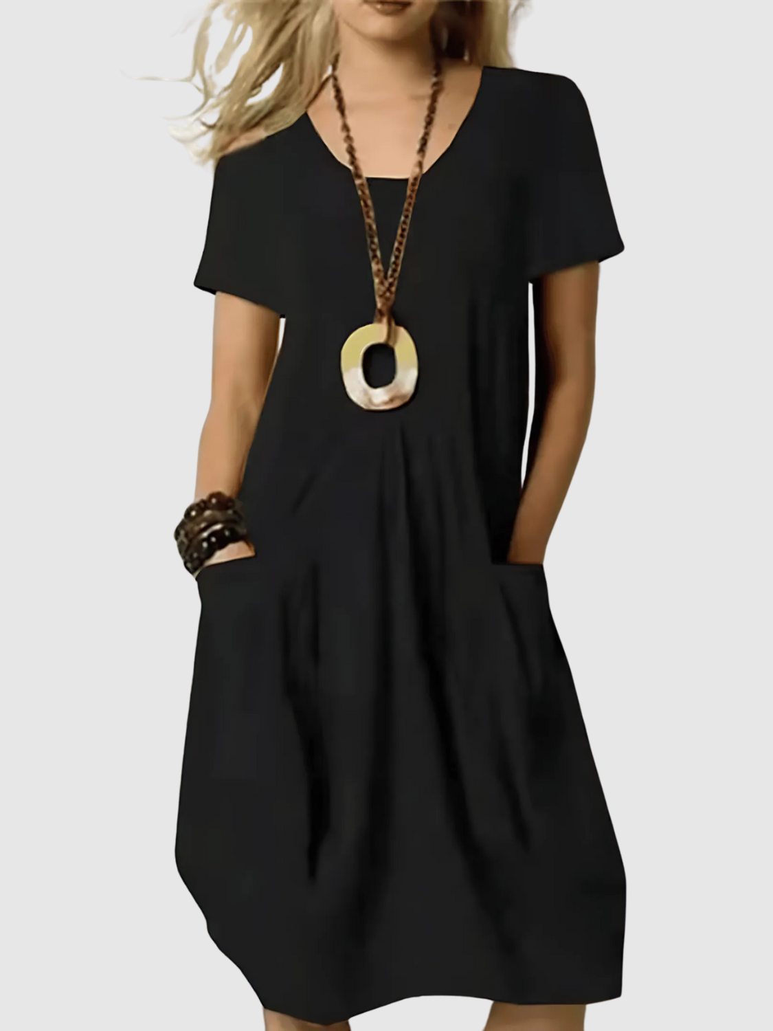 Catia™ | Robe à manches courtes avec poches 