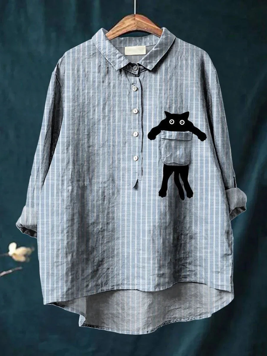Casual Shirt with Pocket Print