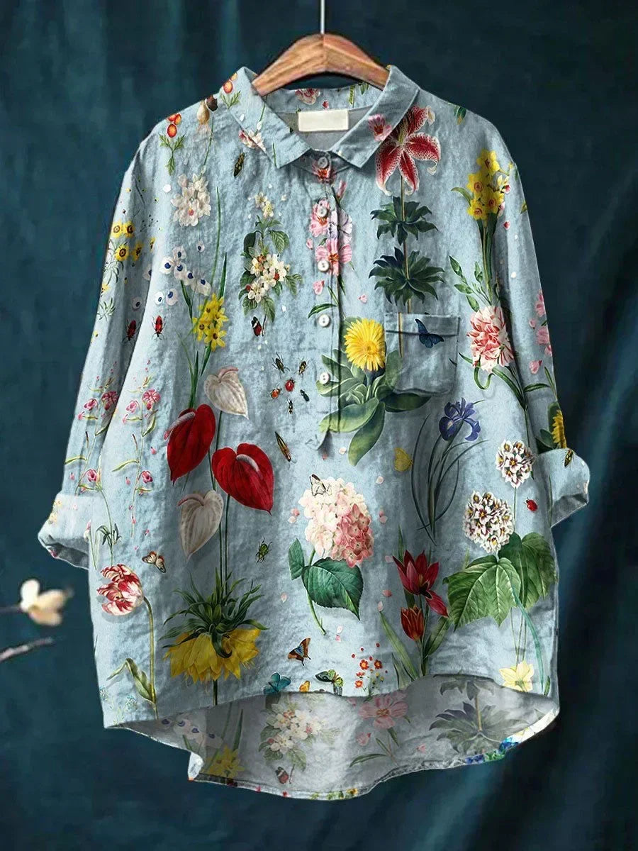 Elegant Shirt with Floral Pattern