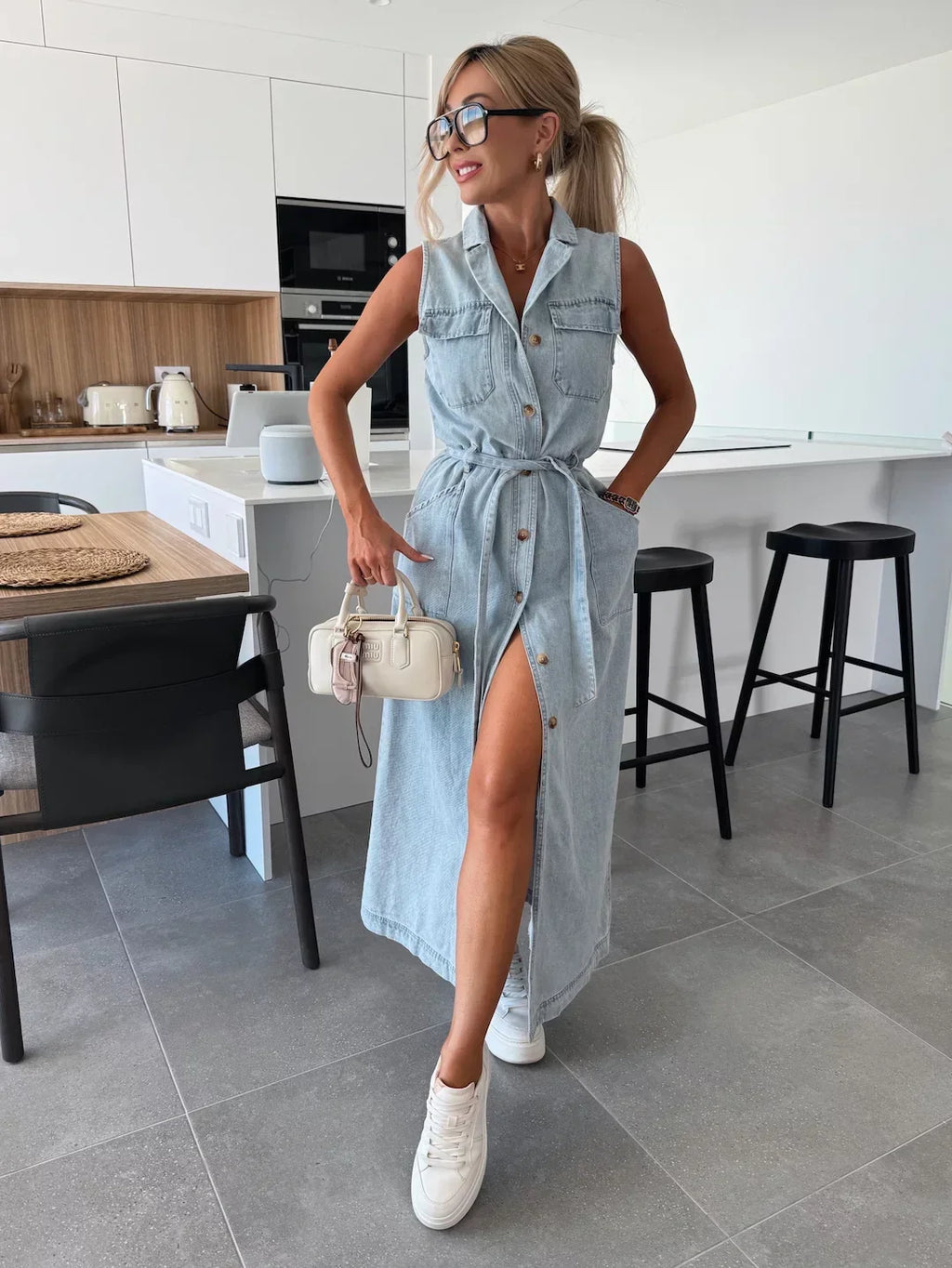 Isabelle | Maxi robe en jean